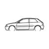 Ignite Laser Audi S3 Silhouette Metal Wall Art Rustic Metal 23.6inch/60cm