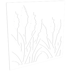 ProtectorAl 300-1200 x 300-1200mm Gloss White / Satin White Bullrush Unframed Composite Deco Panel