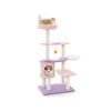 Costway 140cm Cat Tree Scratching Posts Tower Cat Play House Activity Center W/hammock/perch