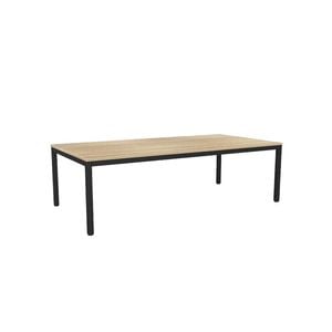Olg Axis Table 4 Leg Black Frame New Oak Smooth Top L2400mm X W1200mm