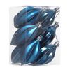 Catzon 12 Pcs Finial Drop Christmas Ornaments Shatterproof Baubles with String for Holiday-Navy Blue