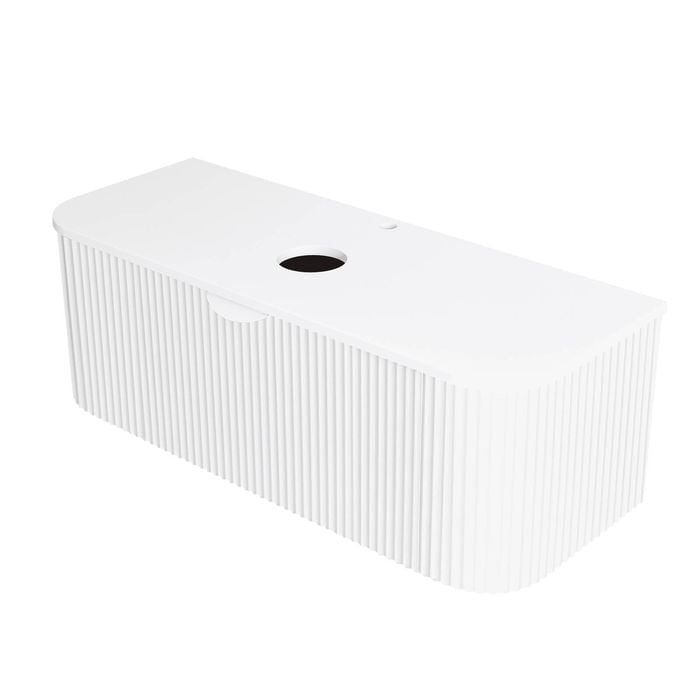 CIBO 1200mm White Ripple Luxe Vanity With Solid Surface Top