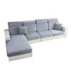 Anyseat Sofa Cover Pastel Blue L-shape Polyester Chenille Thick Stretchable Cushion For Living Room Head Cushion Medium