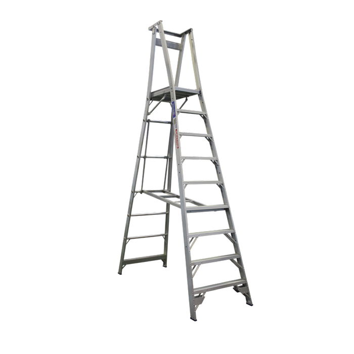 Indalex 2.7m 150kg Pro Series Industrial Aluminium Platform Ladder