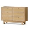 ALFORDSON 6 Chest of Drawers Storage Cabinet Rattan Wood