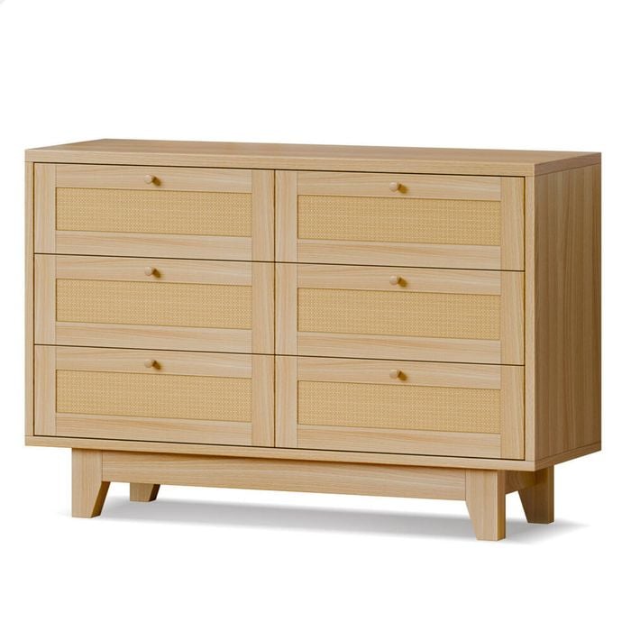 ALFORDSON 6 Chest of Drawers Storage Cabinet Rattan Wood