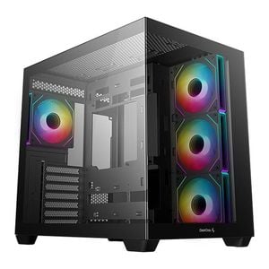 Deepcool Cg530 4f Tempered Glass Atx Mid Tower Case - Black [r-cg530-bkada4-g-1]