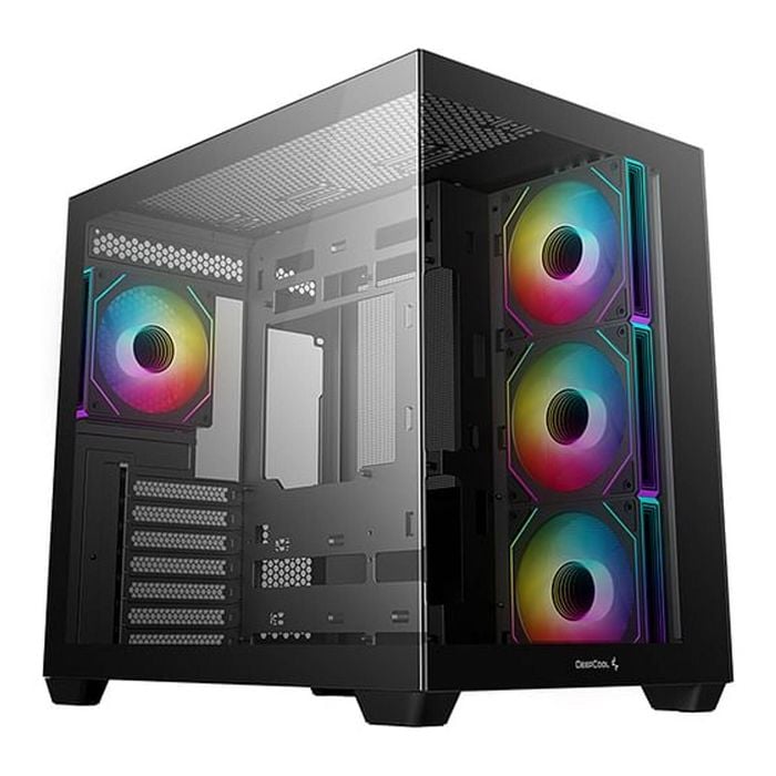 Deepcool Cg530 4f Tempered Glass Atx Mid Tower Case - Black [r-cg530-bkada4-g-1]