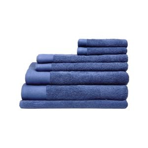 7pc Sheraton Luxury Maison Byron Towel Pack Cotton Navy