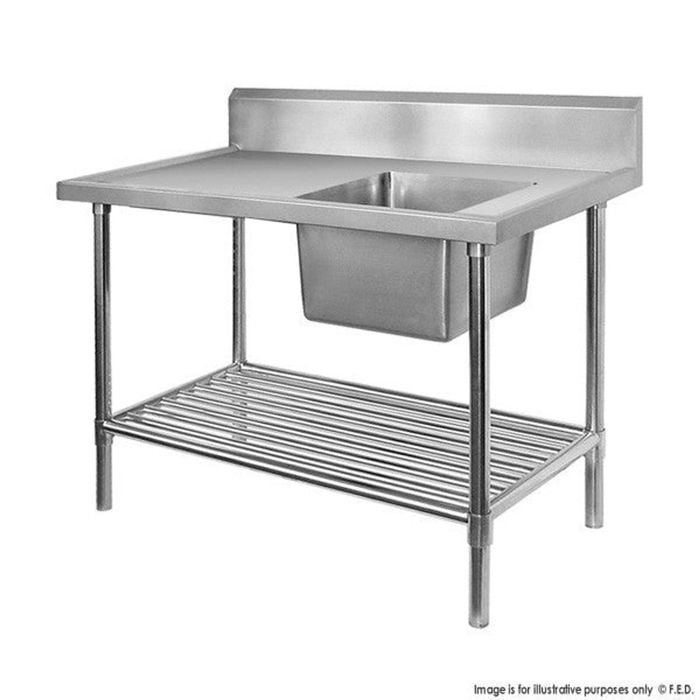 Modular Systems Single Right Sink Bench With Pot Undershelf Ssb7-1200r/a