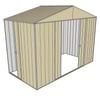 Build-a-Shed 3.0 x 1.5 x 2.3m Triple Sliding Door Narrow Shed - Cream