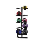 2kg - 8kg Rubber Medicine Ball Set / Gym Fitness Exercise Ball With Storage Rack