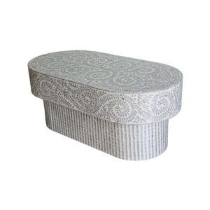 Mother Of Pearl Azure Oasis Oval Coffee Table