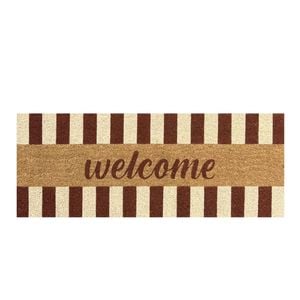 Madras Link 45 x 115cm Welcome Mocha Long Coir Mat