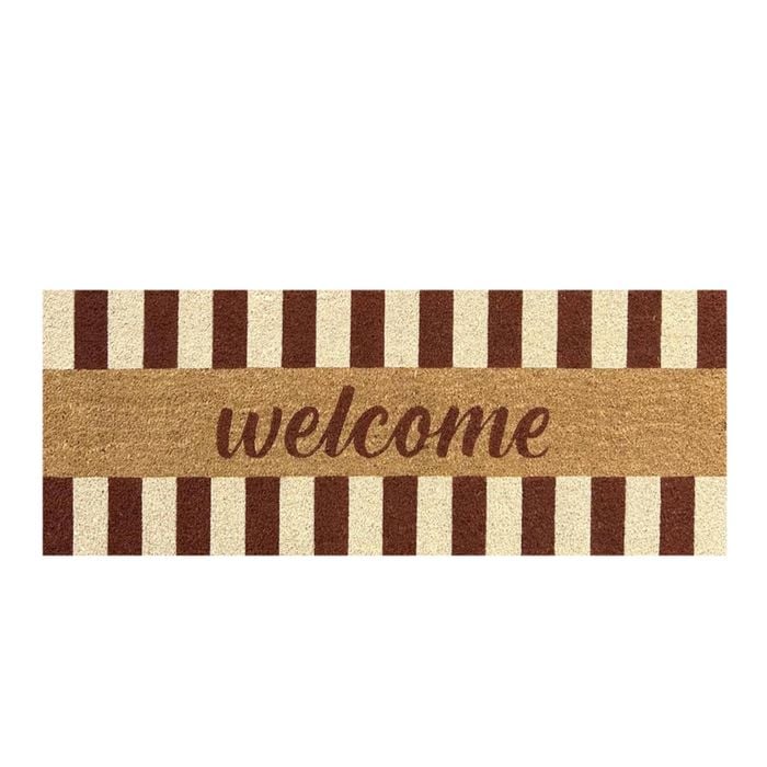 Madras Link 45 x 115cm Welcome Mocha Long Coir Mat