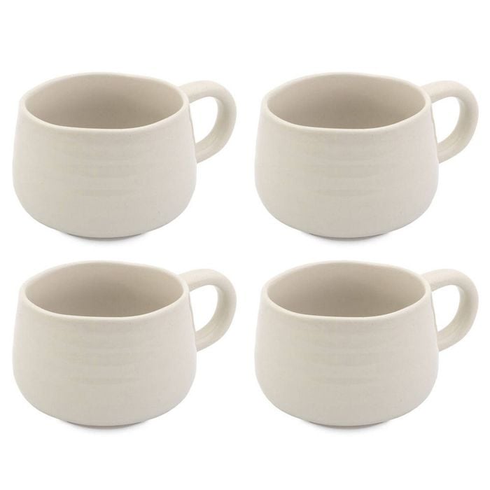 4PK Jamie Oliver Big Love Cosy Cuppa Mug 375ml Stoneware White