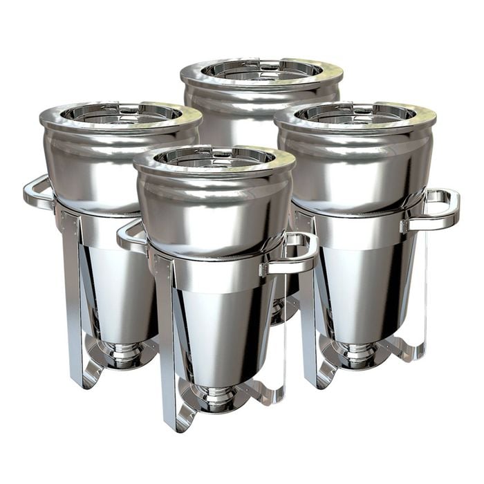 SOGA 4X 11L Round Stainless Steel Soup Warmer