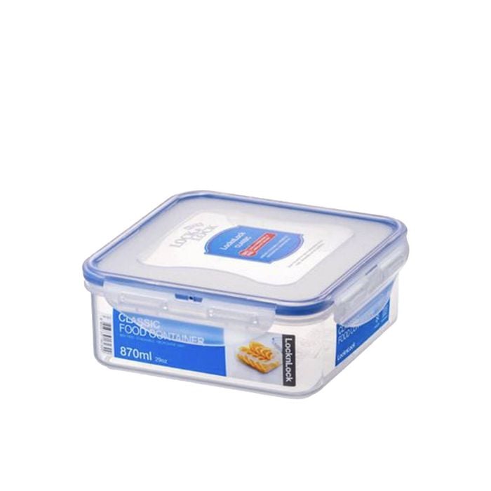 Lock & Lock Classic Square Short Container 870mL Blue