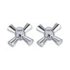 Shaw & Mason Chrome Easy Clean Cross Handles - Pair