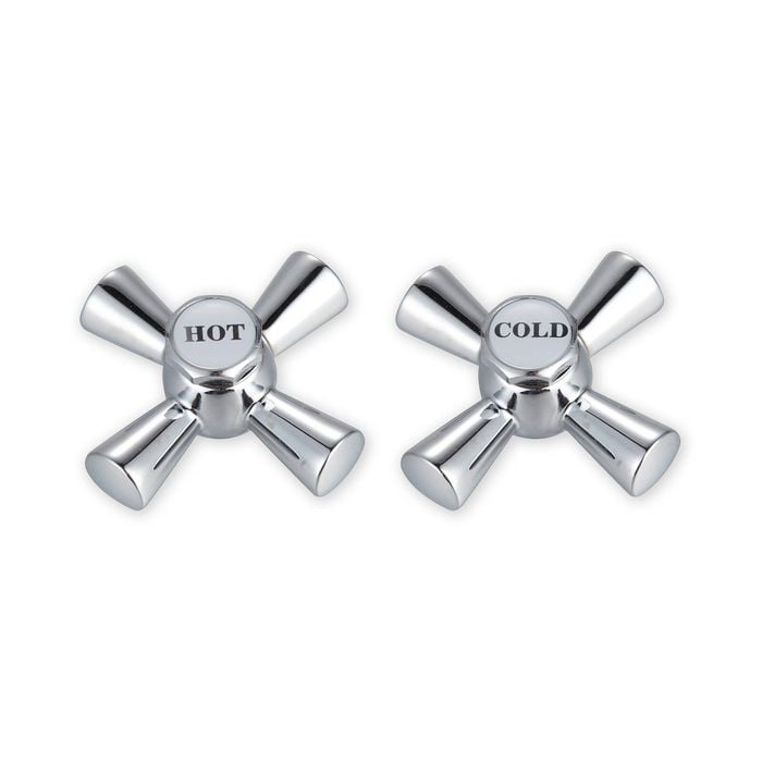 Shaw & Mason Chrome Easy Clean Cross Handles - Pair