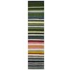 Designer Handmade Striped Wool Rug-6283-Multi-80x300cm