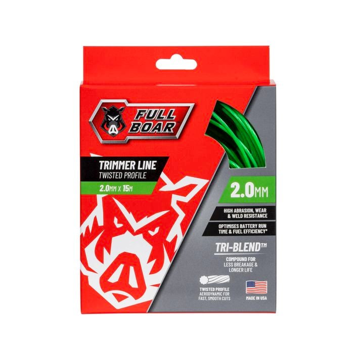 Full Boar 2.0mm x 15m Twisted Profile Trimmer Line