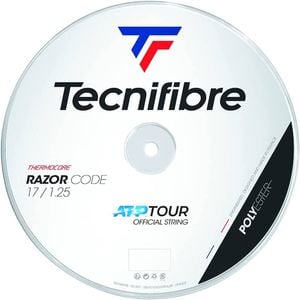 Tecnifibre Razor Code Tennis String Reel 1.25mm 17 Gauge 200m Coil Blue