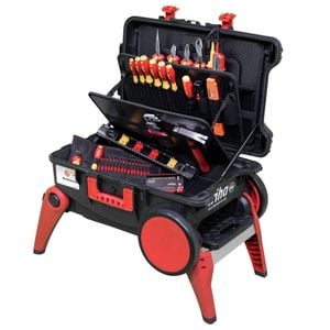 Wiha 80 Piece Electricians Tool Case With Wheels