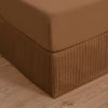Dreamaker Quilted Valance Rust King Single Bed