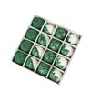Catzon 16 Pcs Shiny Christmas Balls 6CM with Sequins Foam Hanging Ornaments for Holiday-Green