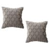 Catzon 2 Pcs Faux Wool Throw Pillow Covers Farmhouse Couch Pillowcases 50X50cm-Dark Grey