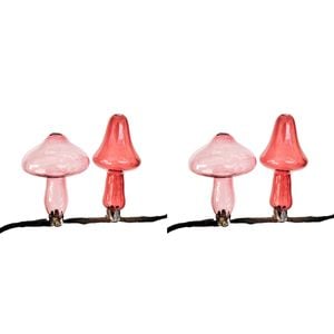 2x 2pc Urban Products Kinkora Toadstool Clip Vases Pink