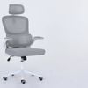La Bella Grey Work Office Chair - Lumber Support, Flip-up Armrest, Adjustable Headrest SITIO