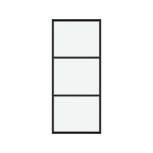Rolltrak 2134 x 914 x 40mm Frosted Knockdown Steel And Glass Barn Door