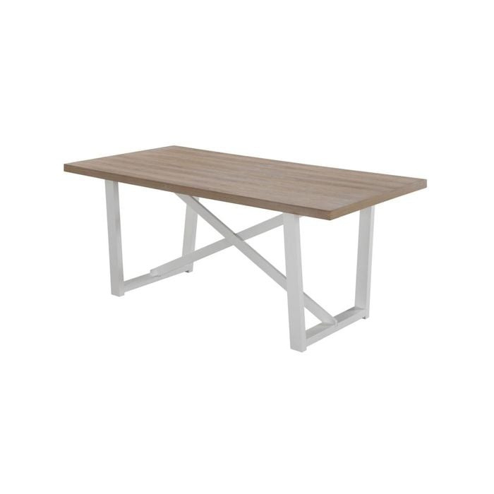 HomeStar Havana Rectangular Wooden Dining Table 180cm - White