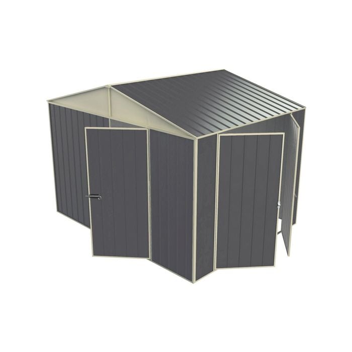 Build-a-Shed 3.0 x 2.3 x 2.3m Gable Double Hinged Side Door Shed - Grey