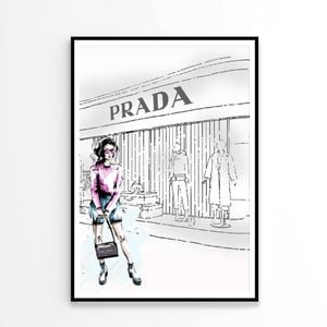 Fashion Girl with Specs Fashion Print 100% Australian Made 60x90cm (Poster)