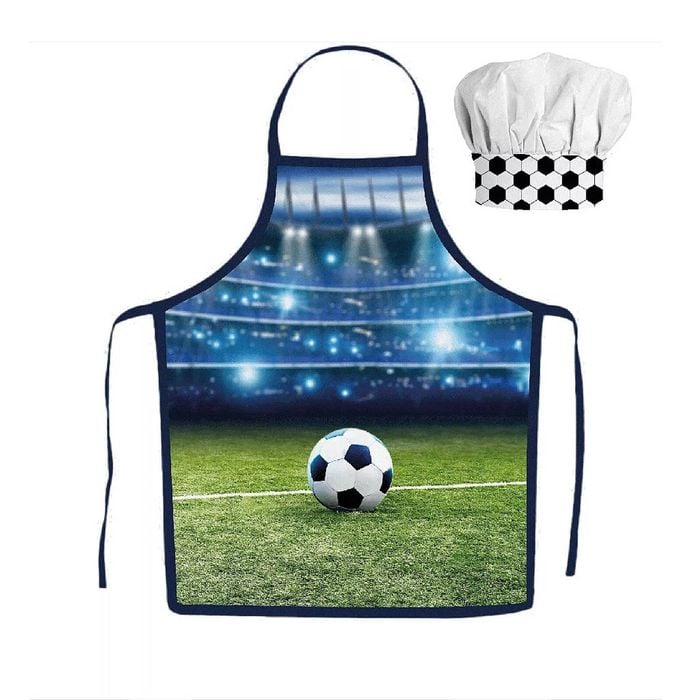Sweet Home Football Stadium Soccer Kids Apron And Chef's Hat Set