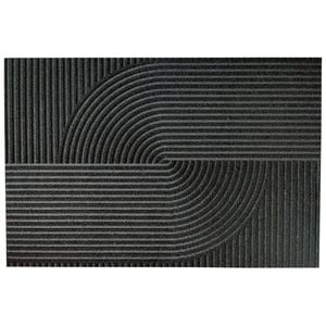 60 x 90cm Orbit Black Embossed Mat
