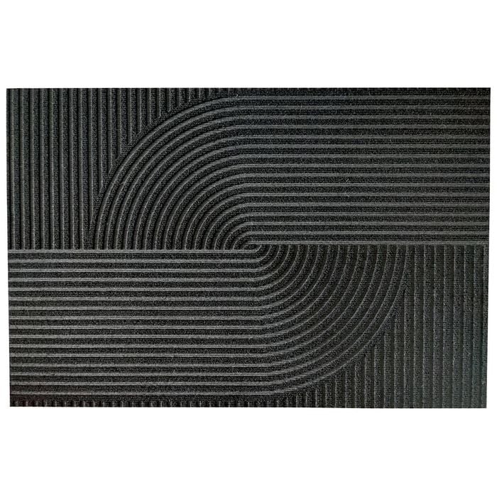 Embossed 60 x 90cm Orbit Black Mat