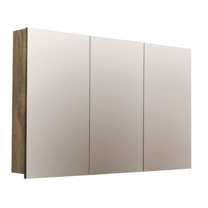 Forme 1200mm Walnut Logan 3 Door Shaving Cabinet
