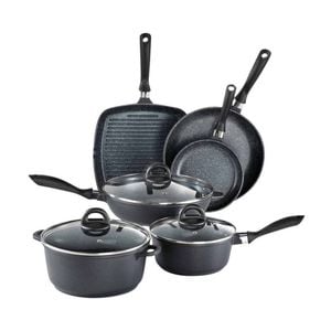 Stone Cast Aluminium 6 Piece Cookware Set With Grill Pan Baccarat