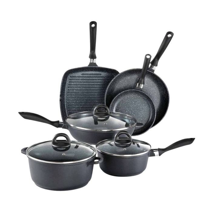 Baccarat Stone Cast Aluminium 6 Piece Cookware Set With Grill Pan
