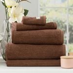 Renee Taylor Cobblestone 5 Piece Toffee Towel Pack