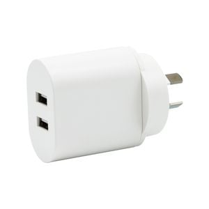 Click 2.4A Dual USB Wall Charger