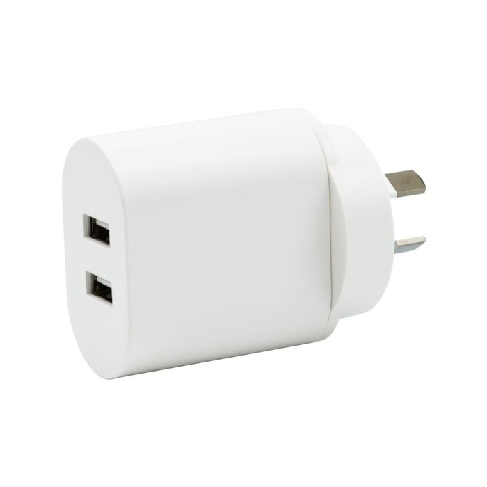 Click 2.4A Dual USB Wall Charger