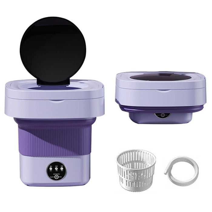 Catzon Portable Washing Machine 6.5L Foldable Spin Dryer Combo-Purple