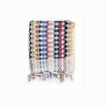Miss April Pompom Turkish Cotton Hand Towel Multicoloured
