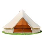 MIUZ 4M 4-Season Bell Tent Waterproof Canvas Glamping Yurt Teepee Tents