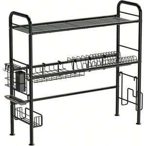 Catzon 2 Tier Over The Sink Dish Drying Rack Large Dish Organizer Racks
